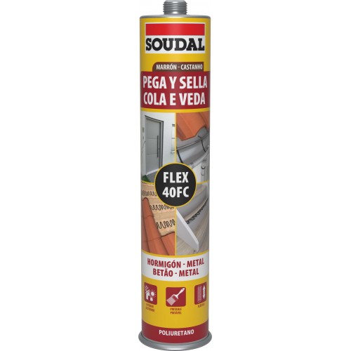 MASILLA PU PEGA Y SELLA MARRÓN CARTUCHO 290 ml